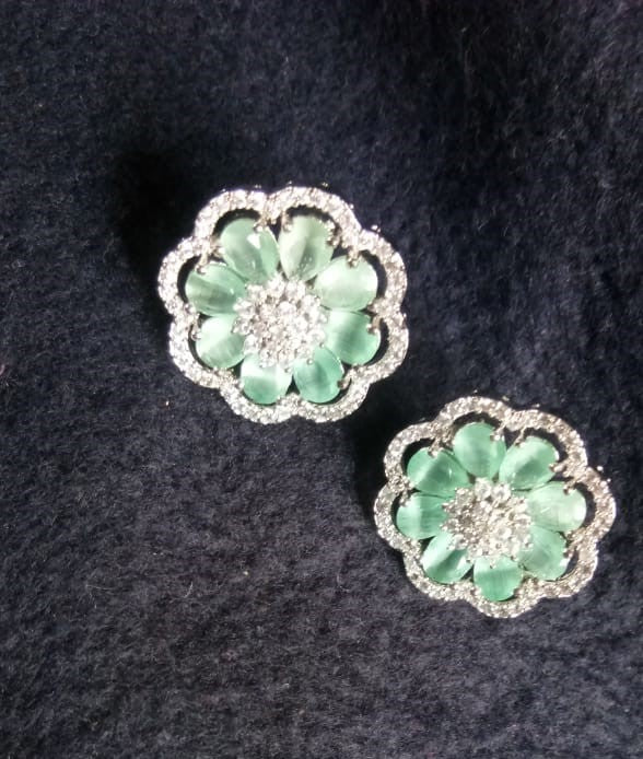 Stunning Green AD Earrings
