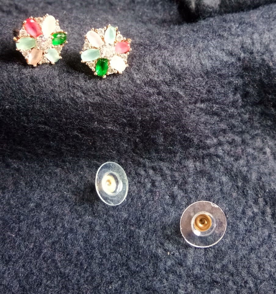 Multi Coloured AD Earrings