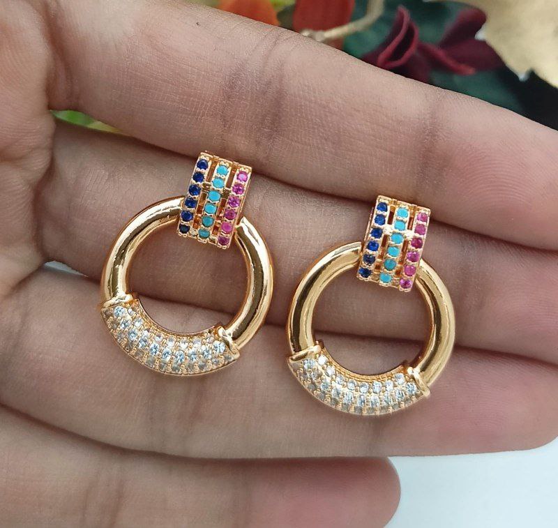 Dazzling Multicolor AD Earring