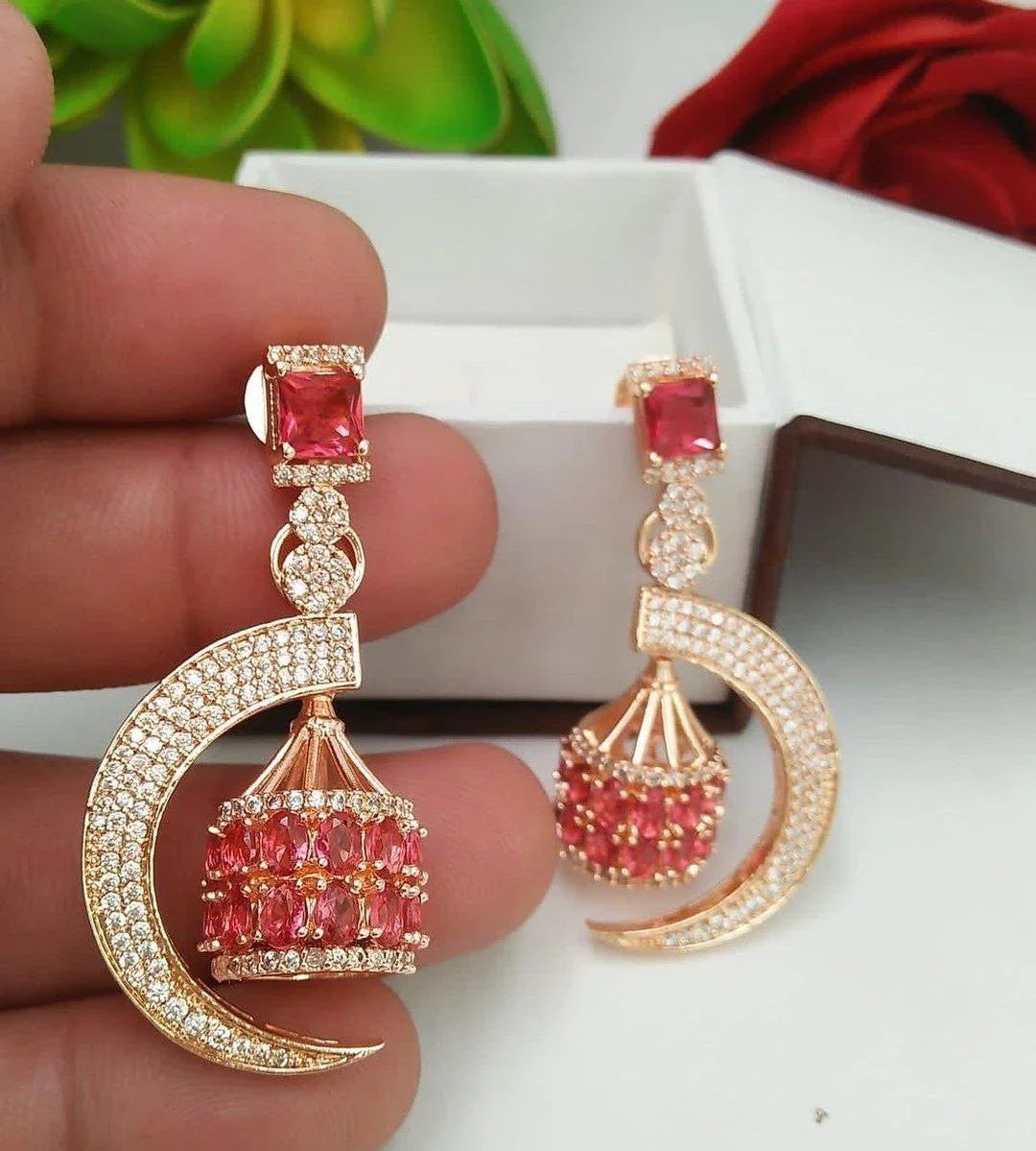 Exquisite AD Dangle Earrrings - INSTAR JEWELLERY