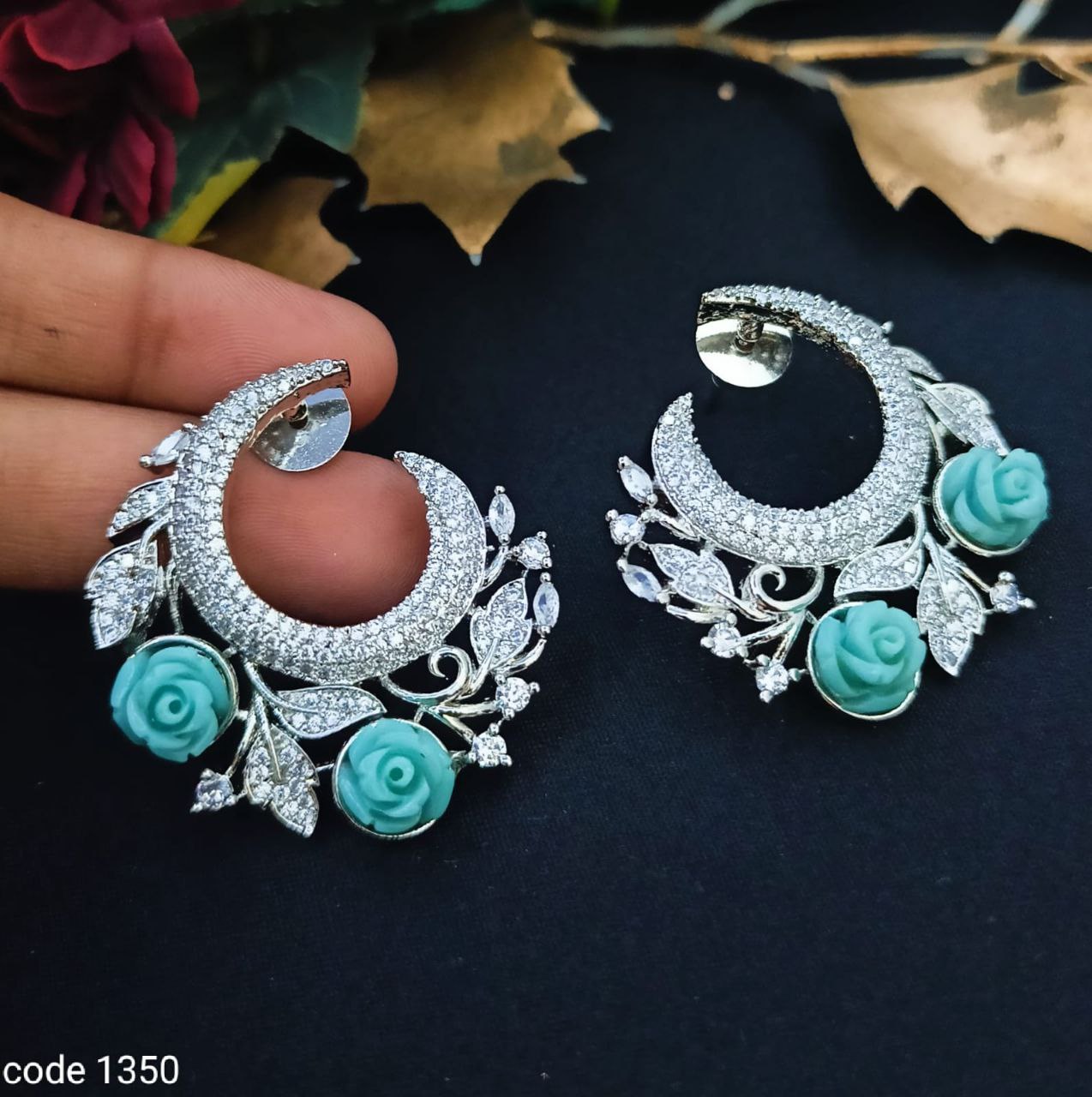 Floral AD Earring - INSTAR JEWELLERY