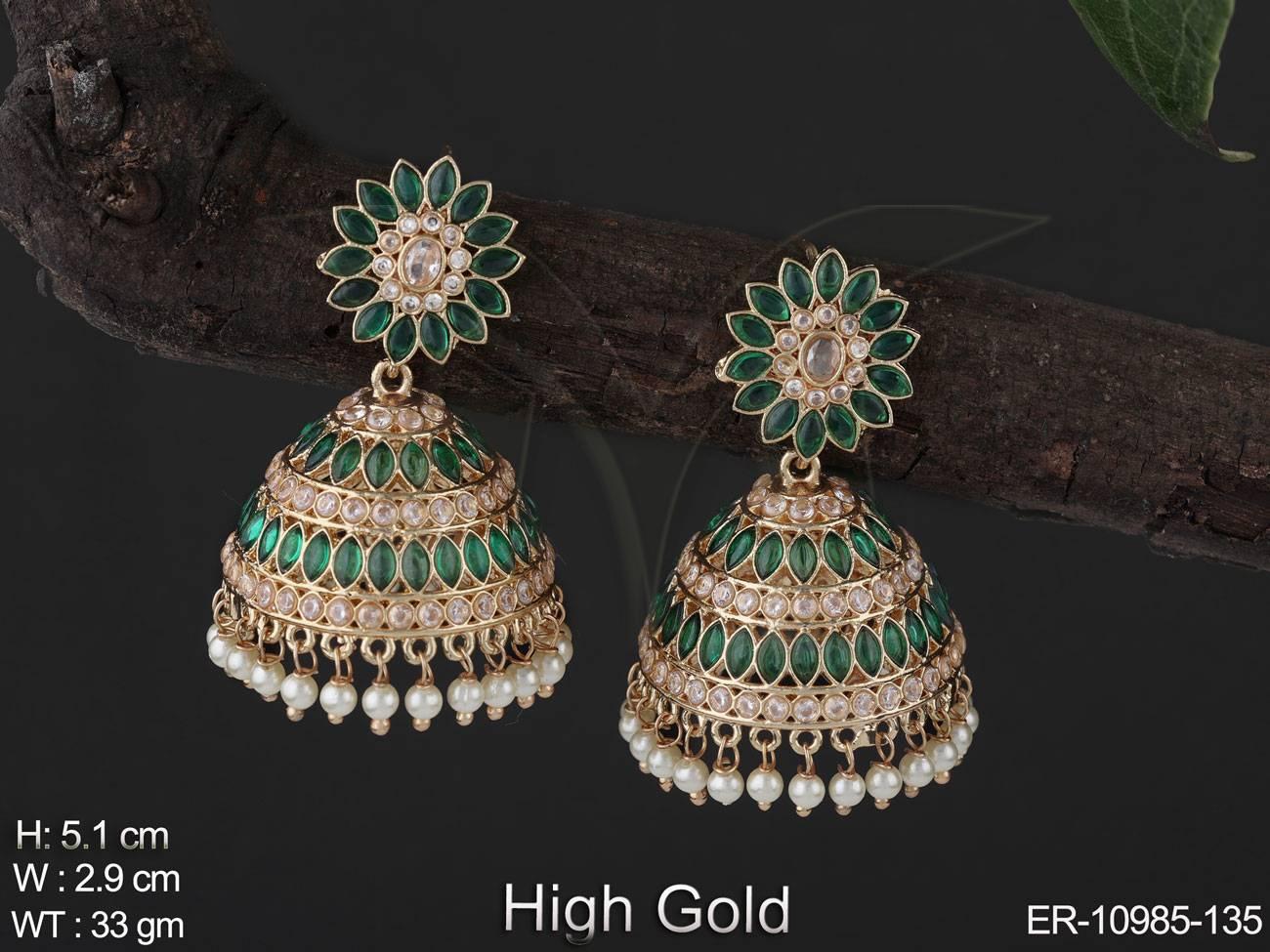 Ethnic Green Jhumka - INSTAR JEWELLERY