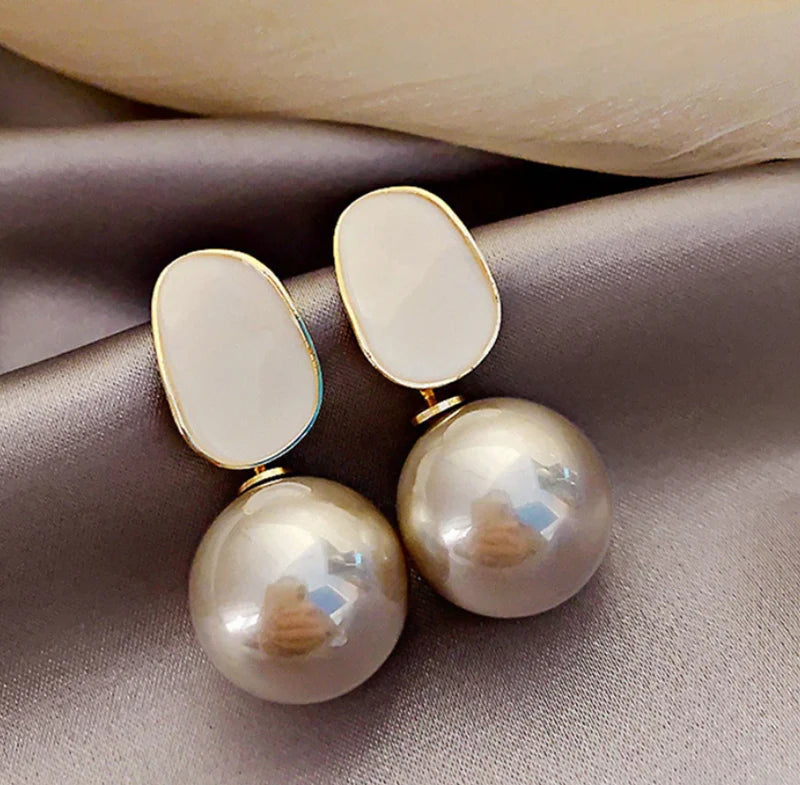 Pearl Ball Drop Earring