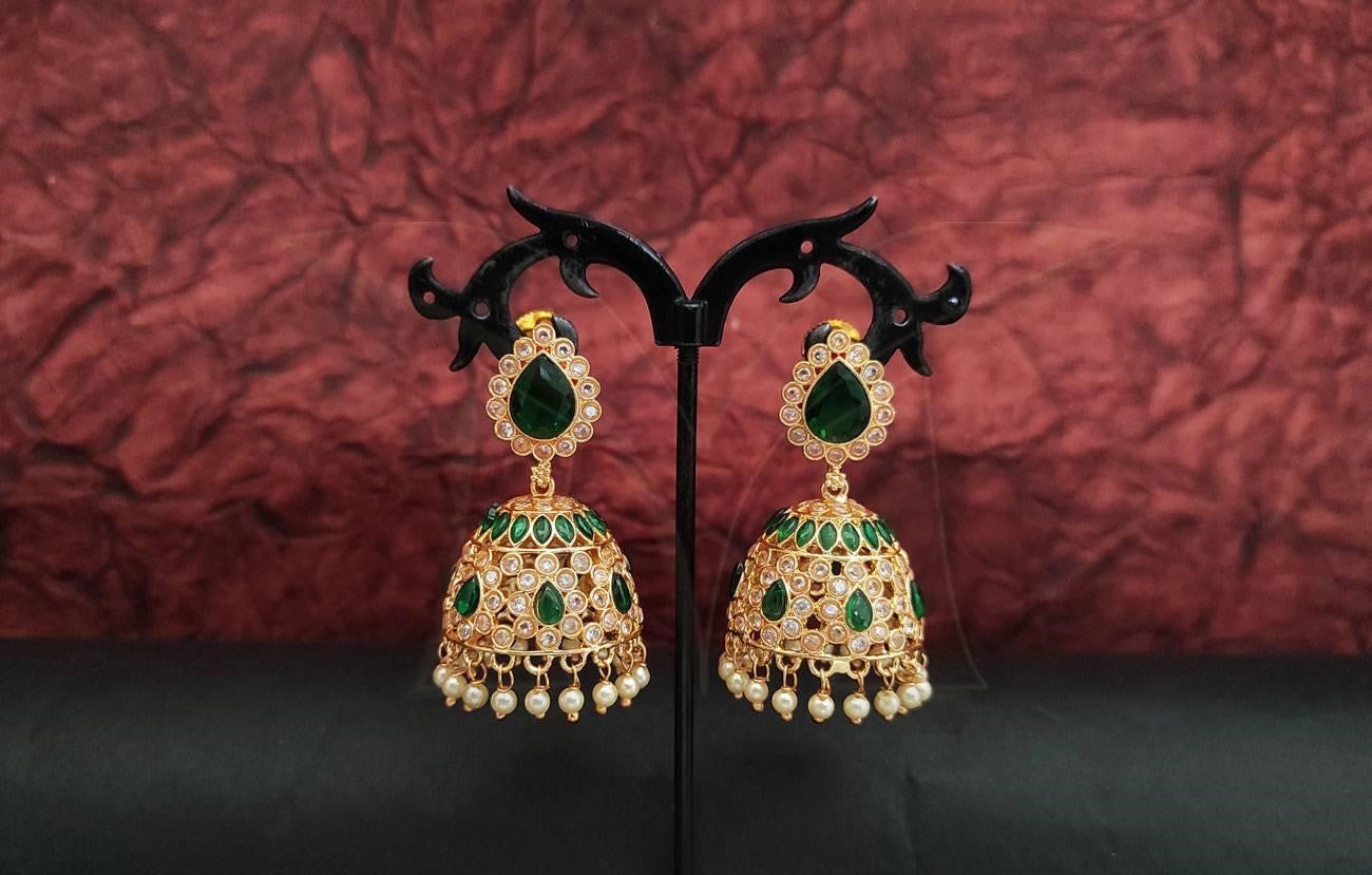 Ethnic Green Jhumka