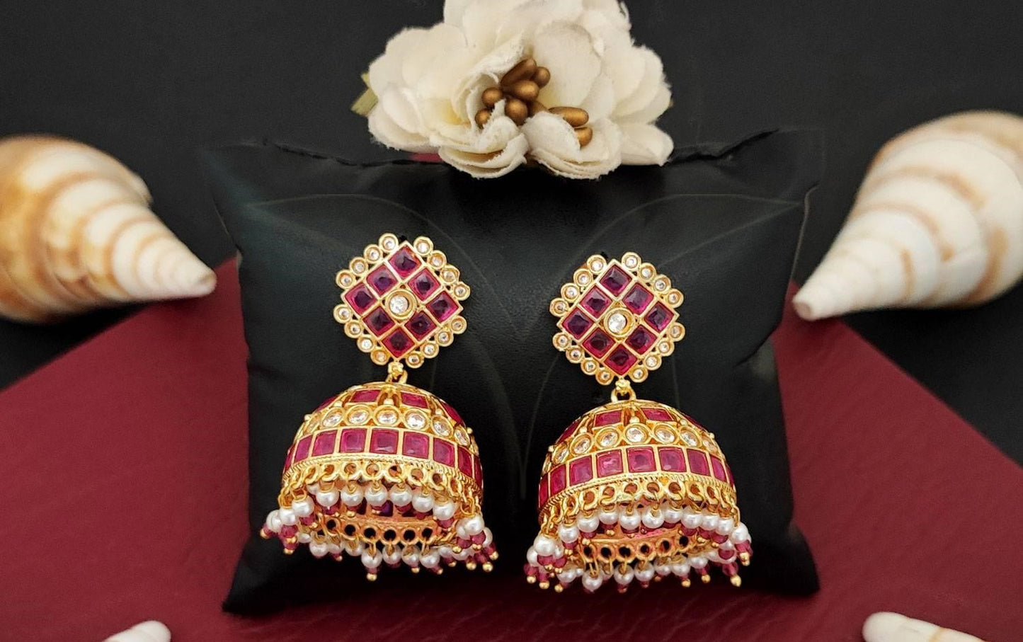 Ethnic Ruby Jhumka