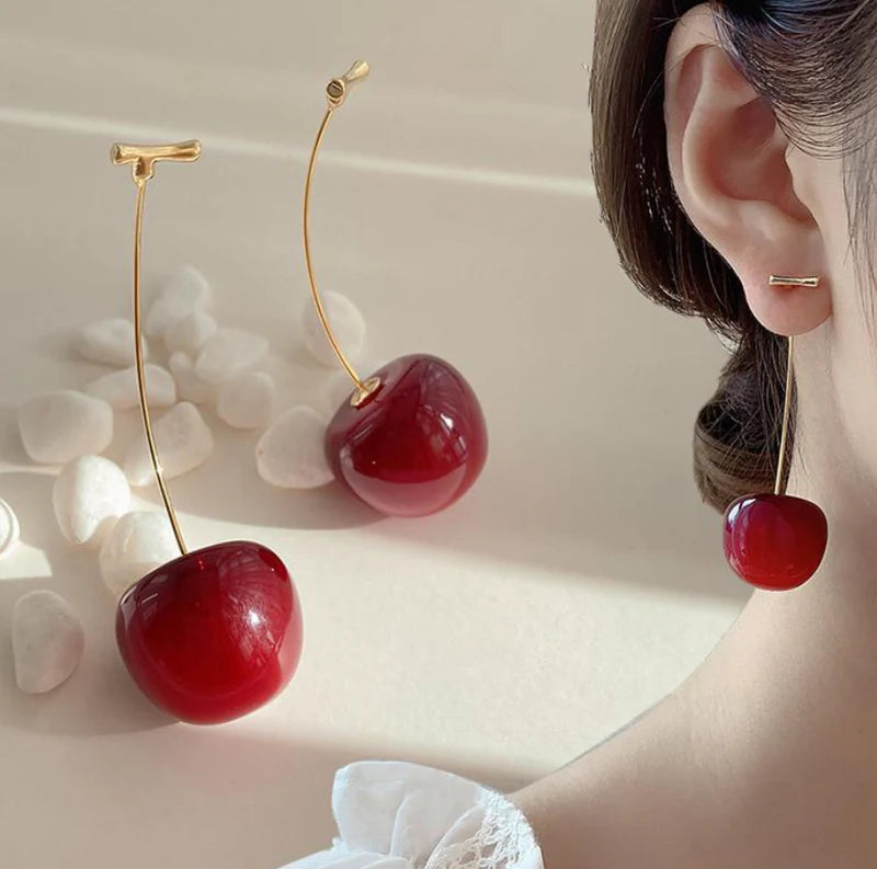 Cherry Drop Earrings