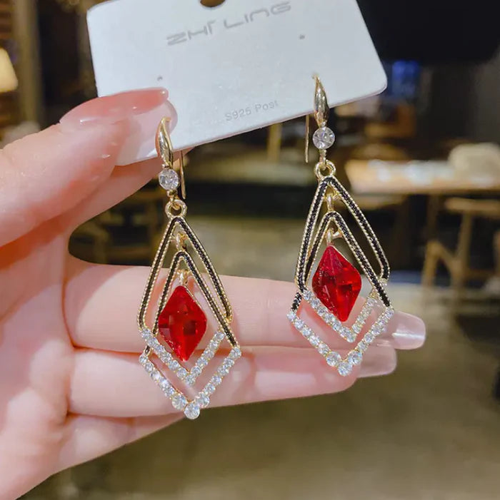 Red Drop Earring