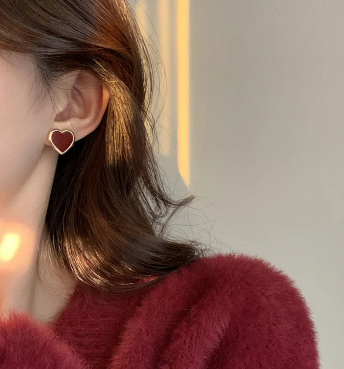 Small Heart Stud Earring