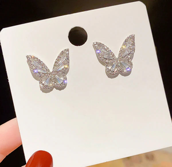 Butterfly Zircon Stud Earrings