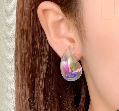 Tear Drop Stud Earrings