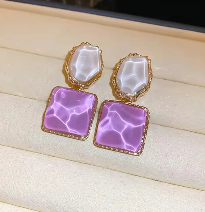 Lavender Drop Earrings