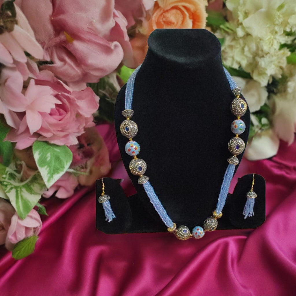JAIPURI BEADS NECKLACE - INSTAR JEWELLERY