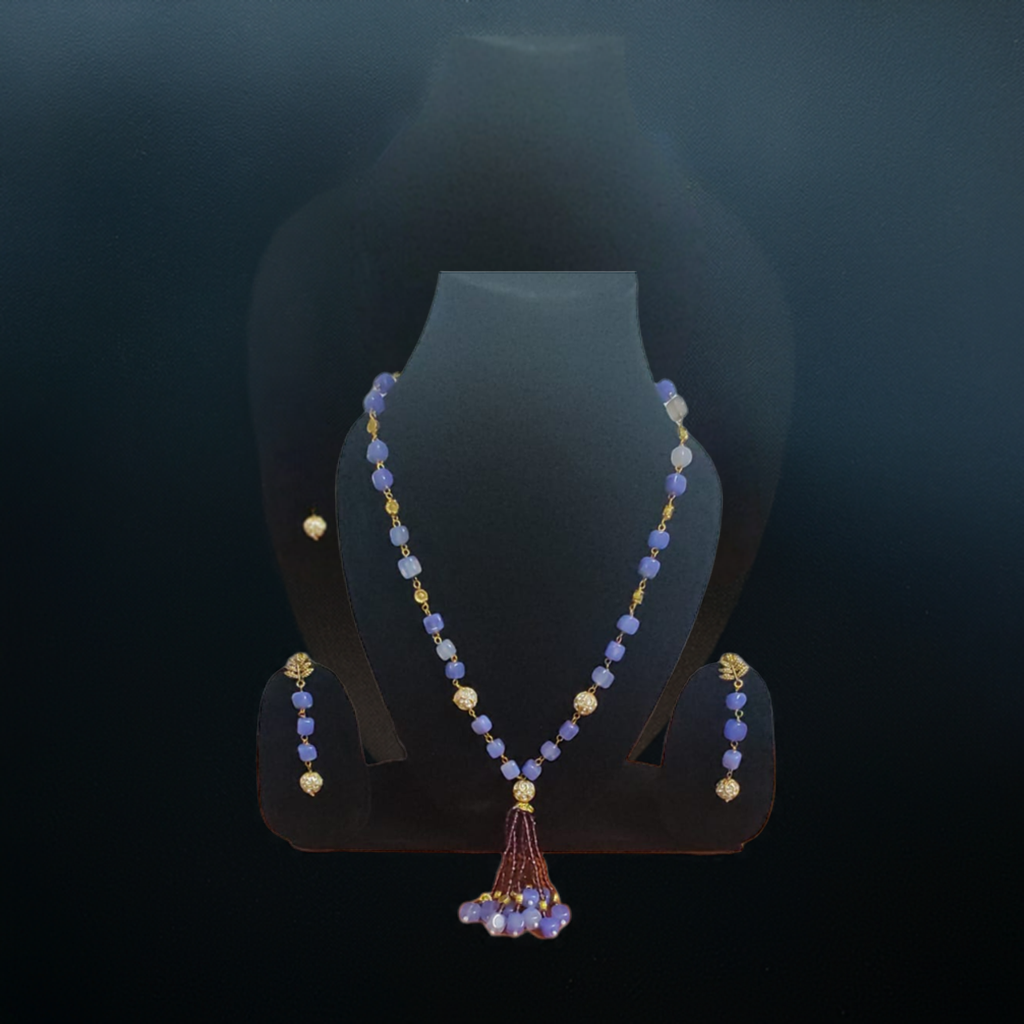 LAVENDER BEADS NECKLACE SET