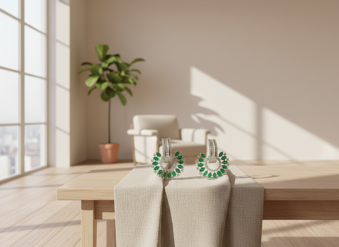 Shop American Diamond earrings online in India– studs & drops starting ₹399. Premium CZ sparkle ✓ Hypoallergenic ✓ Free shipping above ₹999 at Instar Jewellery.