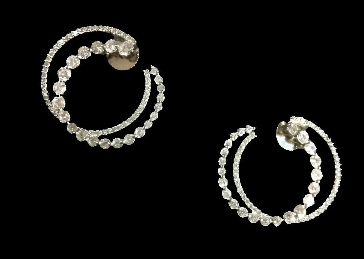 Lustrous AD earrings - INSTAR JEWELLERY