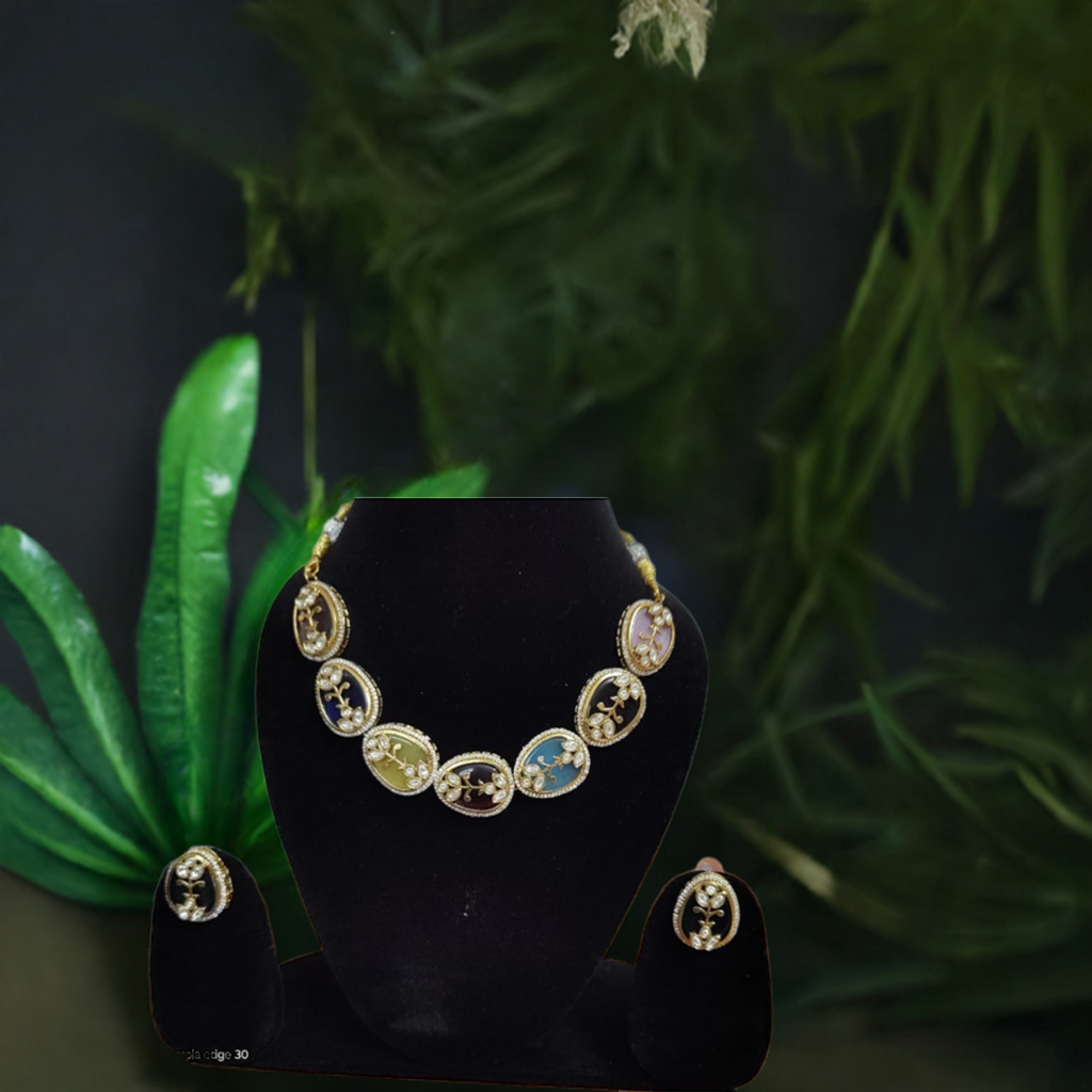 kundan jewellery necklace set - Instar Jewellery