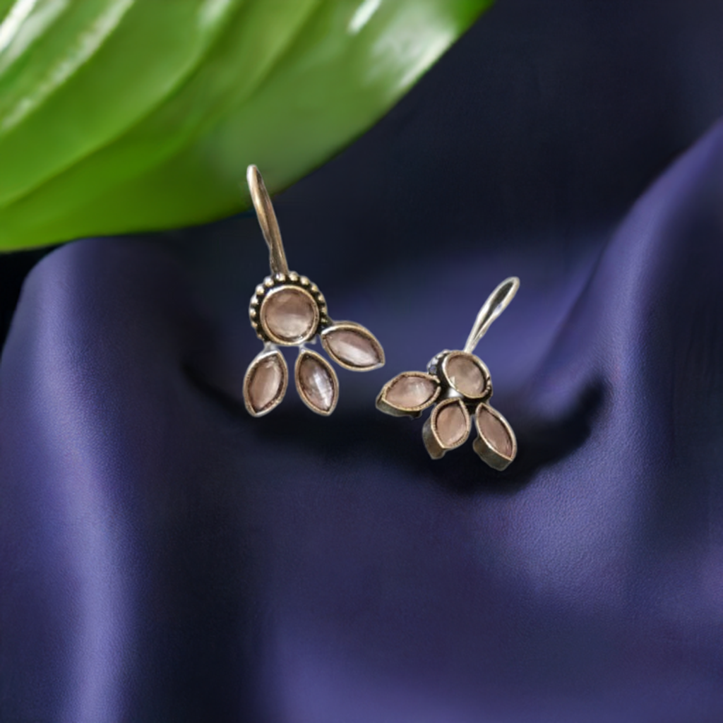 German Silver Pink Dangle - INSTAR JEWELLERY