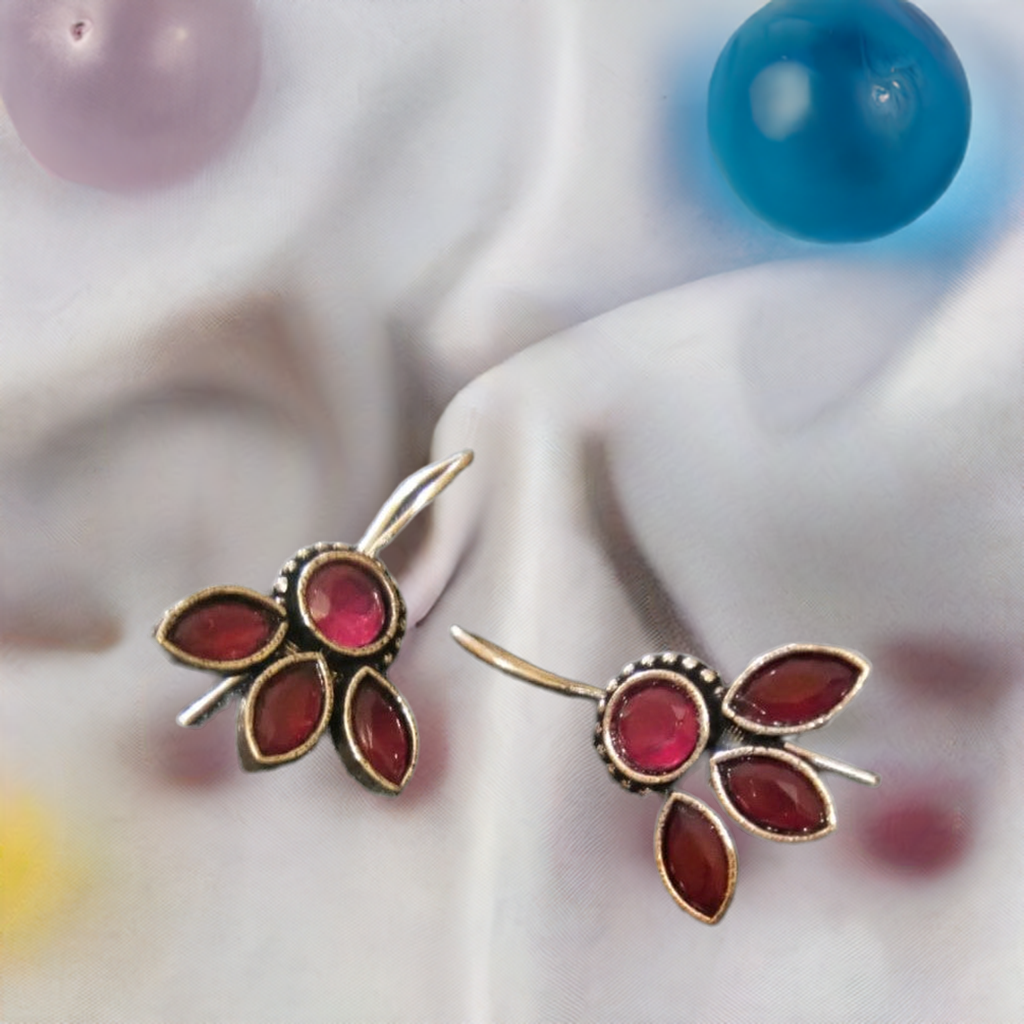 German Silver Red Dangle