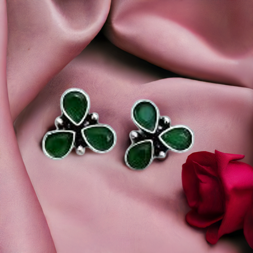 Green Stone Stud