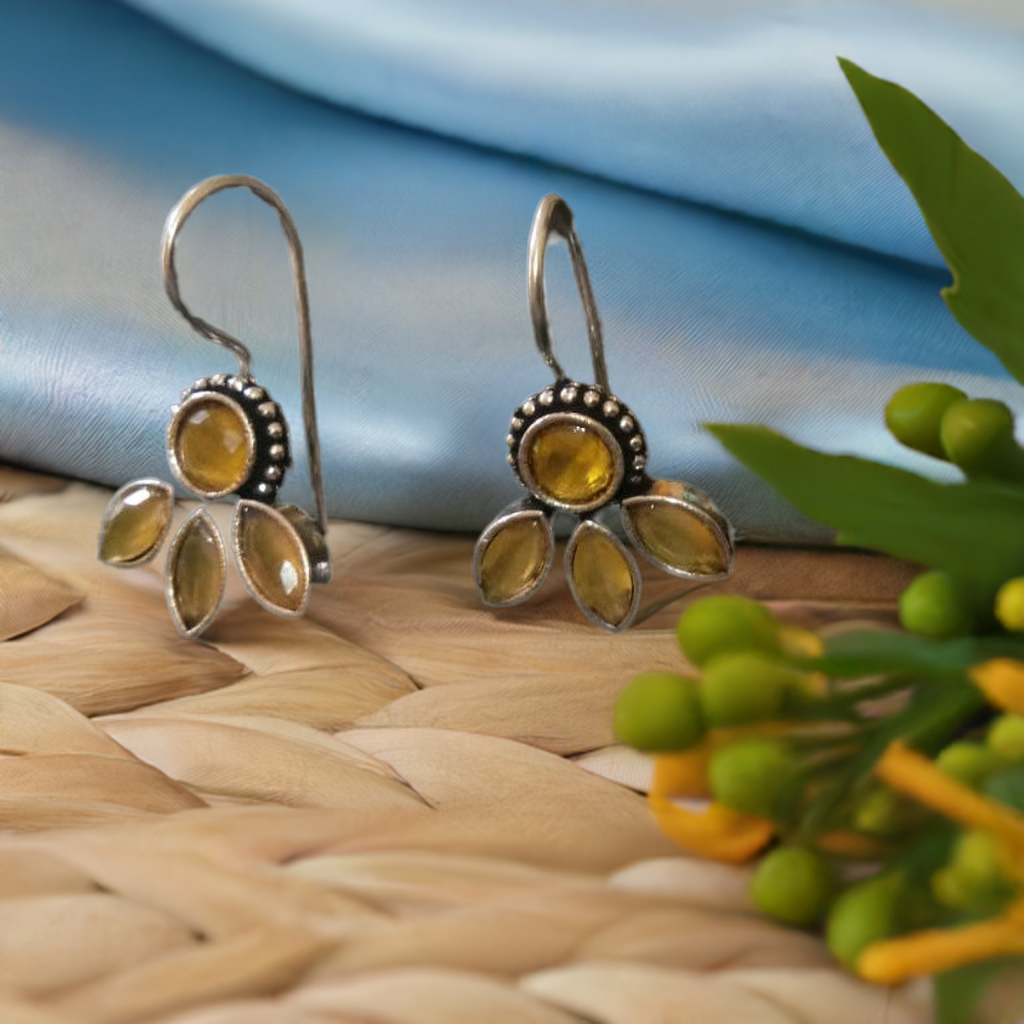 German Silver yellow Stud