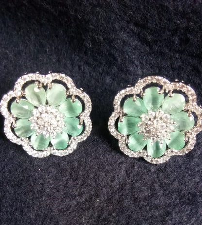 Stunning Green AD Earrings