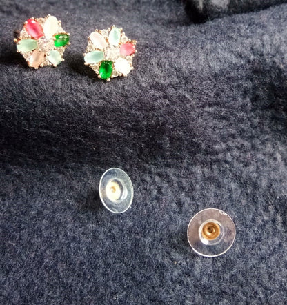 Multi Coloured AD Earrings