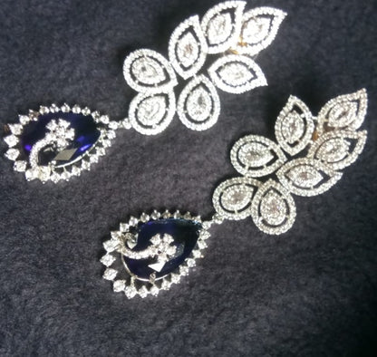 Dazzling Blue AD Earrings