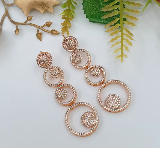 Rose Gold AD Earring