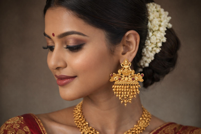 Antique Laxmi Ruby Stud