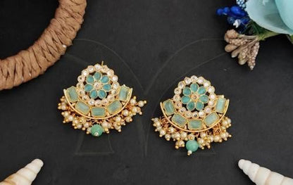 Dazzling Feroza Earrings - INSTAR JEWELLERY
