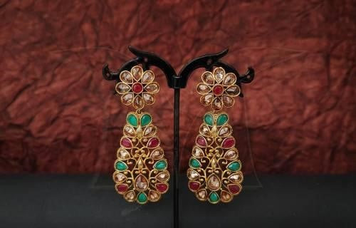 Ruby Green Ethinic Dangle