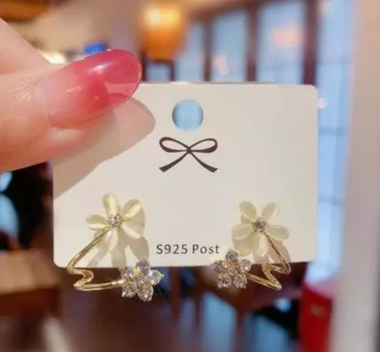 Flower Huggie Earring