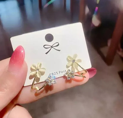 Flower Huggie Earring