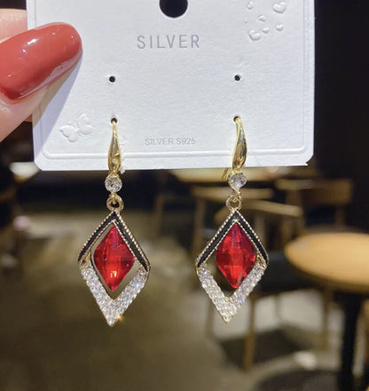 Red Drop Earring