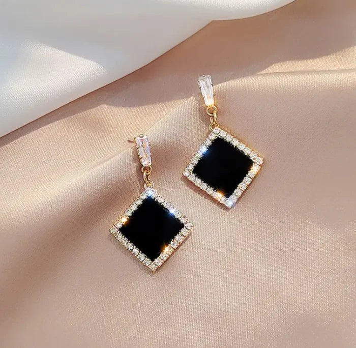 Black Drop Earrings