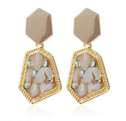 Natural Stone Drop Earring