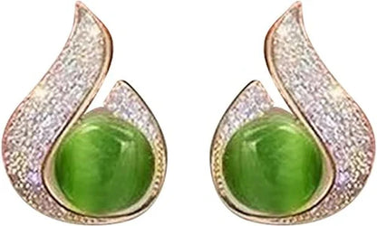 Pearl Zircon Stud Earring