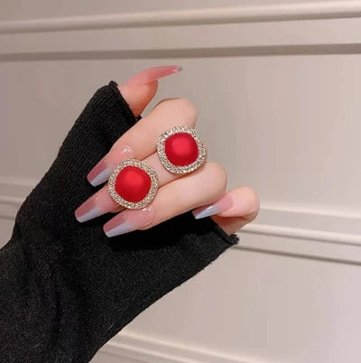 Red Stud Earring