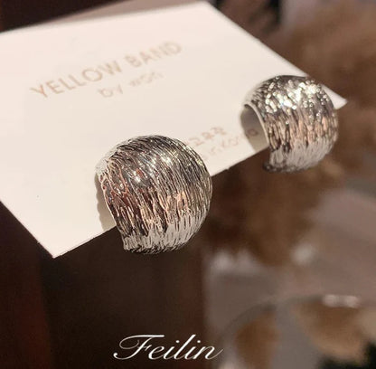 C Shape Hoop Earrings