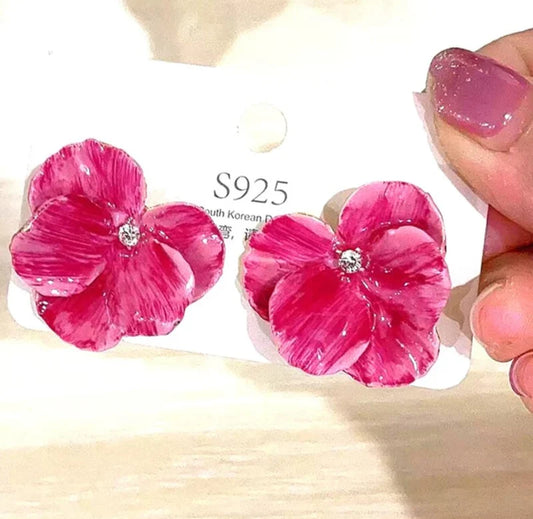 Flower Crystal Stud earrings