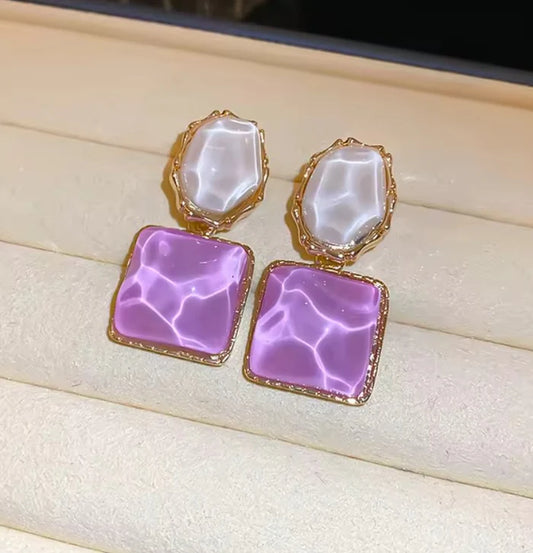 Lavender Drop Earrings