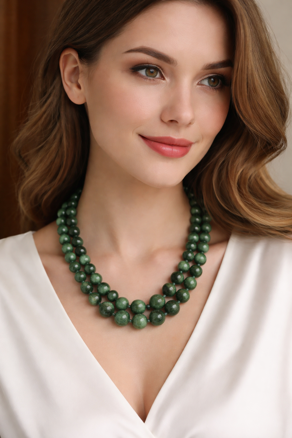 Emerald Green Beaded Necklace