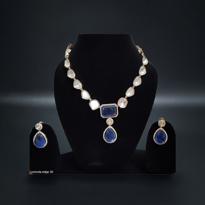 REAL UNCUT KUNDAN DOUBLET STONE NECKLACE - INSTAR JEWELLERY