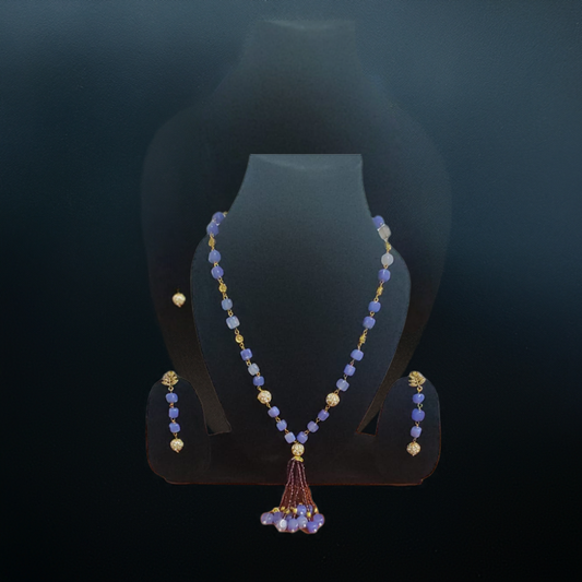 LAVENDER BEADS NECKLACE SET