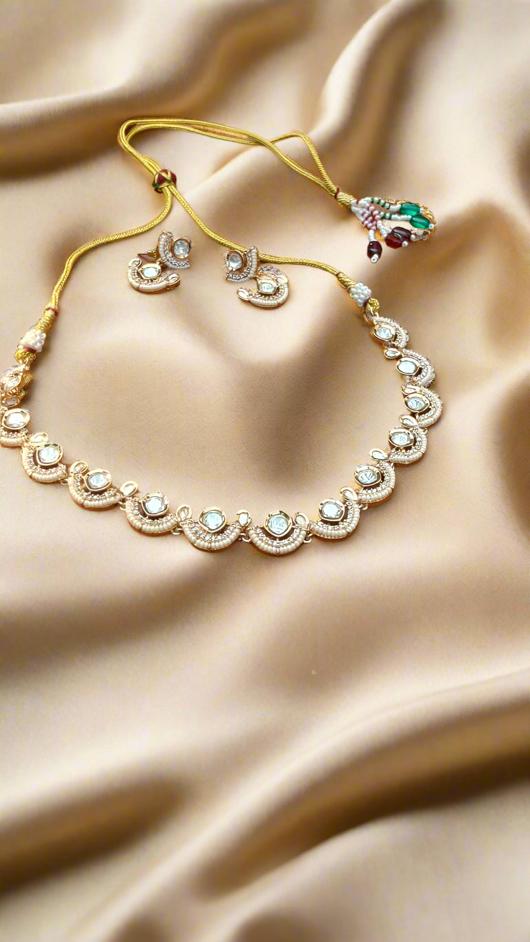 REAL UNCUT KUNDAN NECKLACE SET