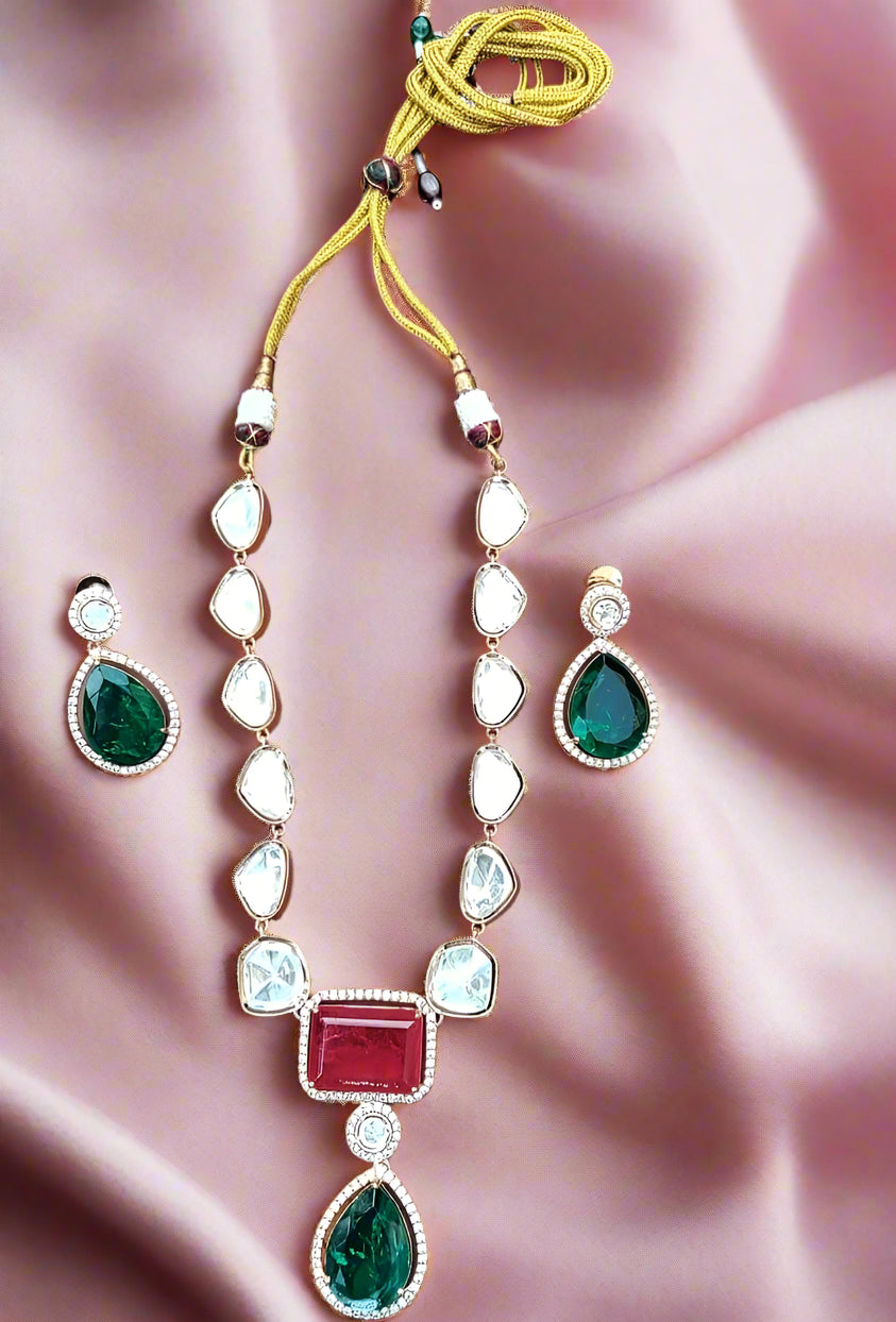 kundan jewellery necklace set - Instar Jewellery

