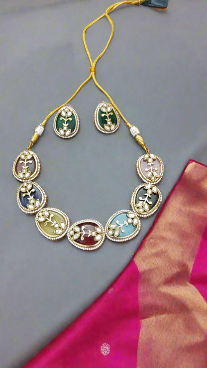 kundan jewellery necklace set - Instar Jewellery
