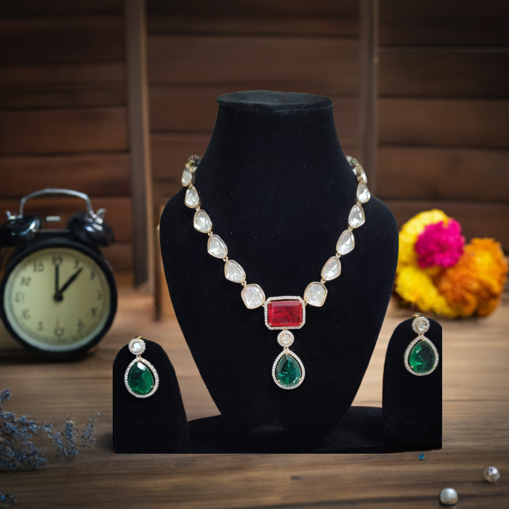 kundan jewellery necklace set - Instar Jewellery
