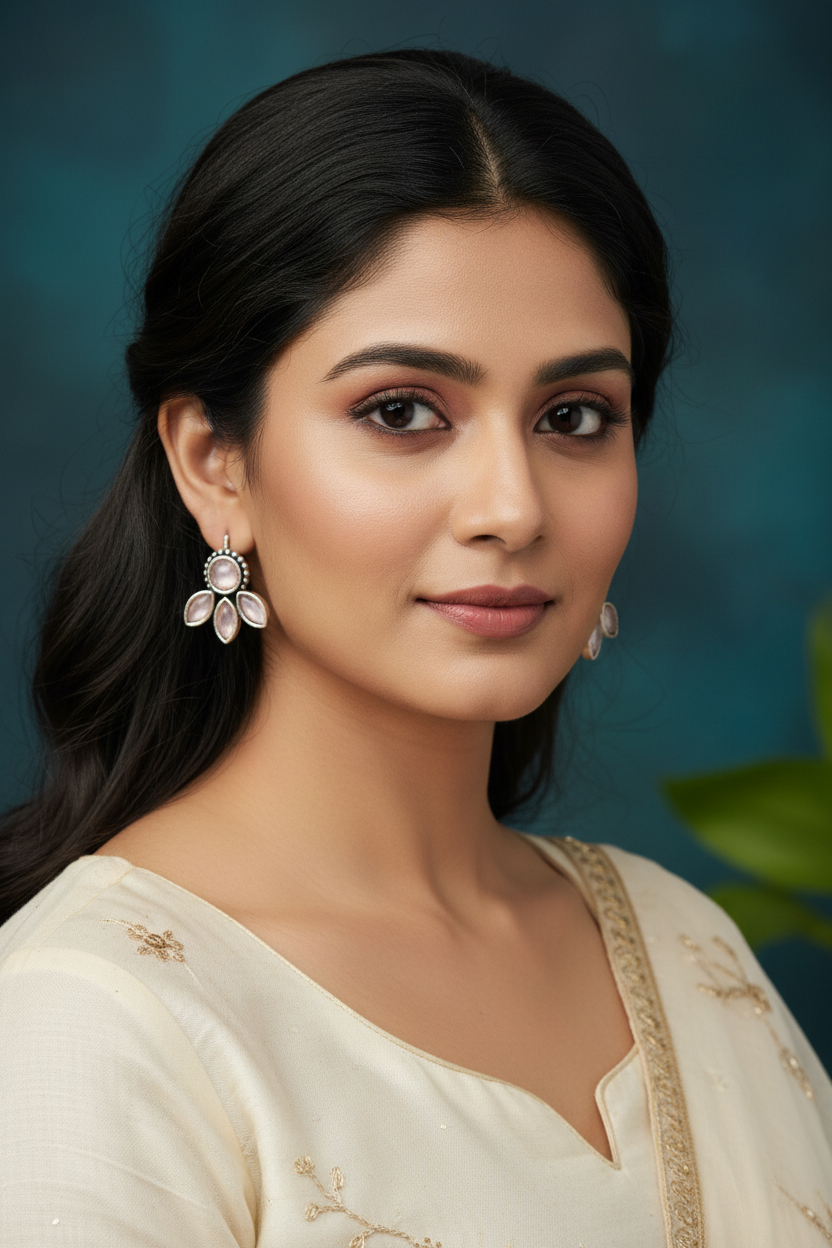 German Silver Pink Dangle