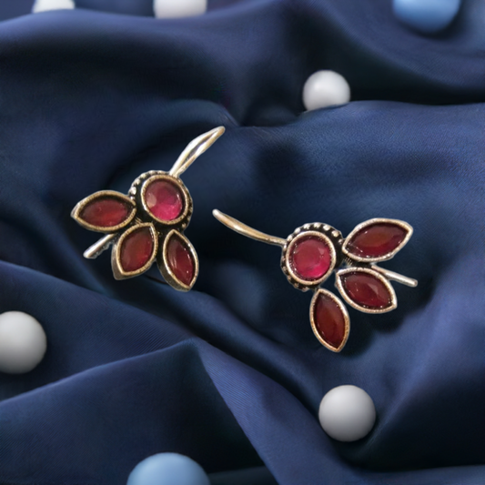 German Silver Red Dangle
